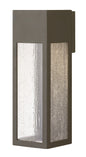 Rook Medium Wall Mount Lantern In Light Bronze Finish