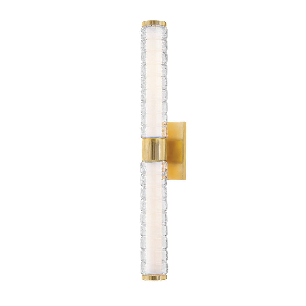 CASTOR BATH SCONCE with AGED BRASS Finish