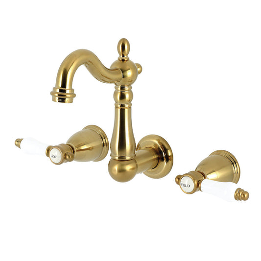 Bel-Air Wall-Mount Bathroom Faucet in Brushed Brass