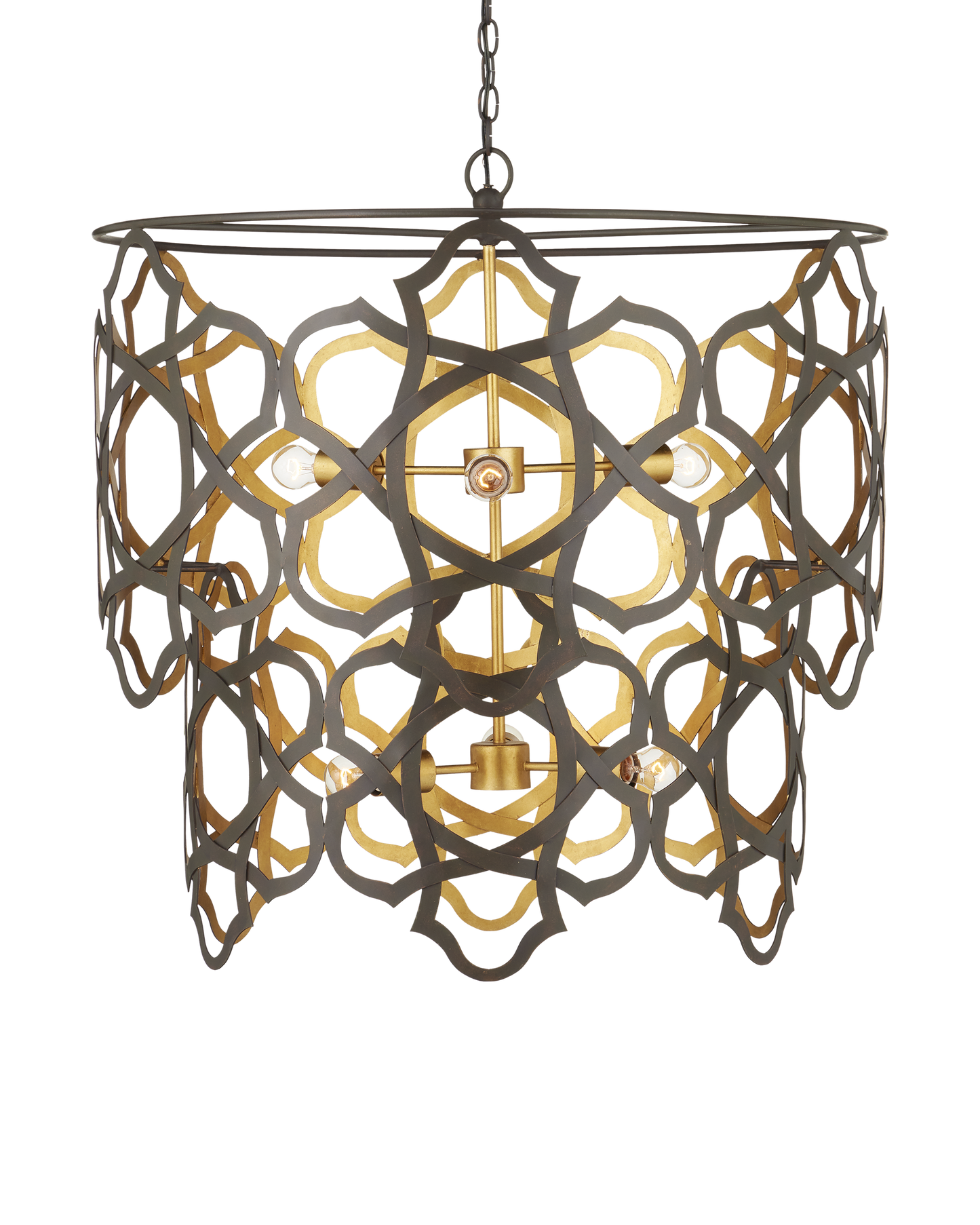 Mauresque Medium Bronze & Gold Chandelier