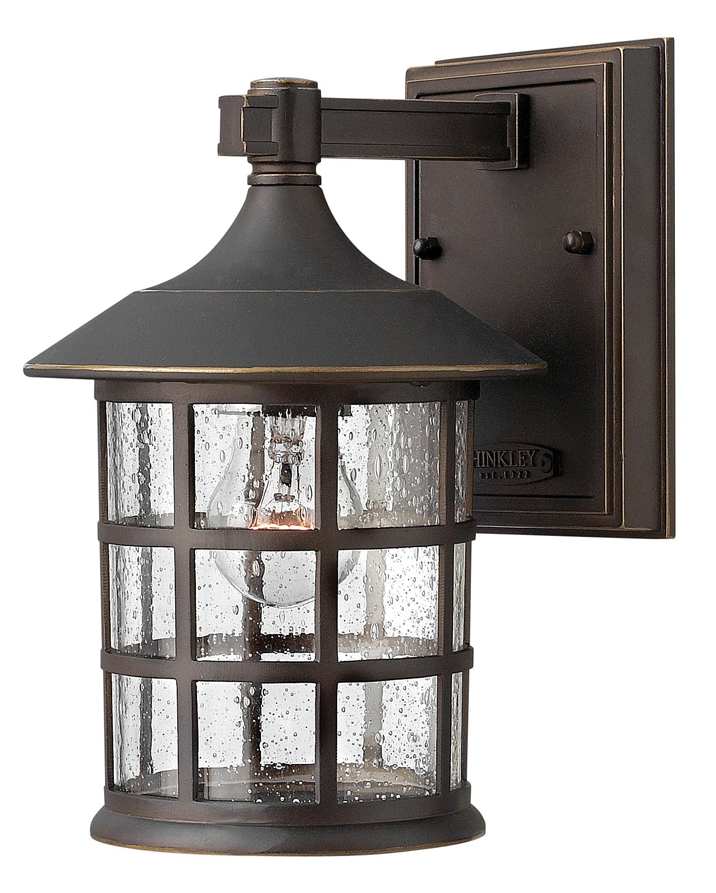 Freeport Small Wall Mount Lantern In Light Bronze Finish