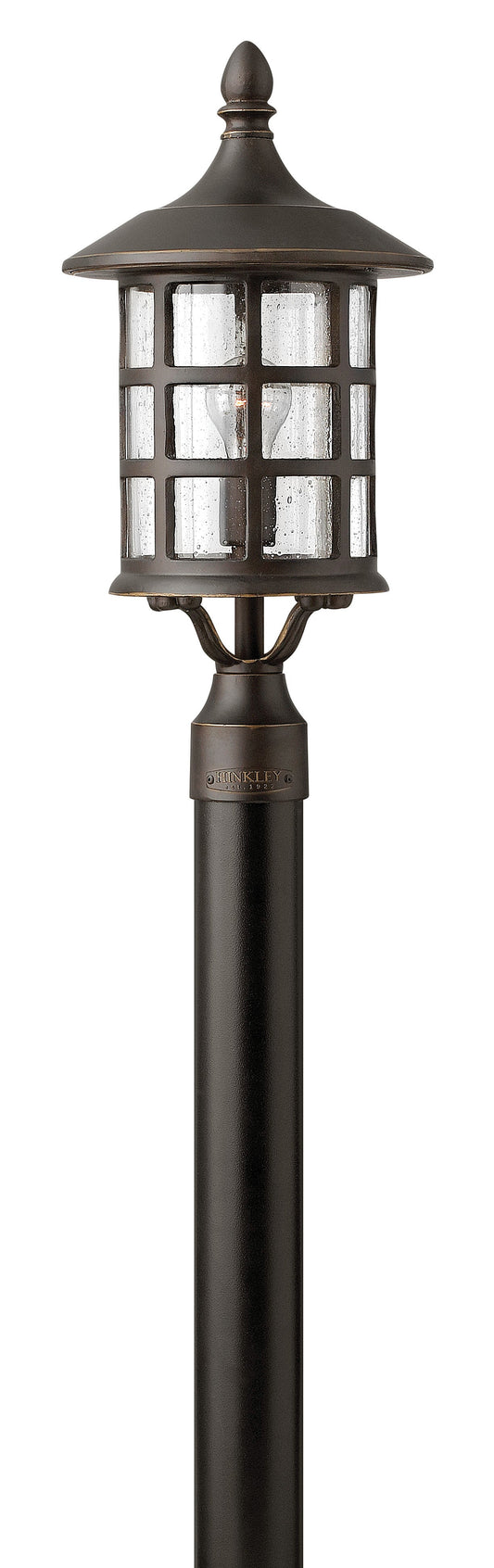 Freeport Medium Post Top or Pier Mount Lantern In Light Bronze Finish