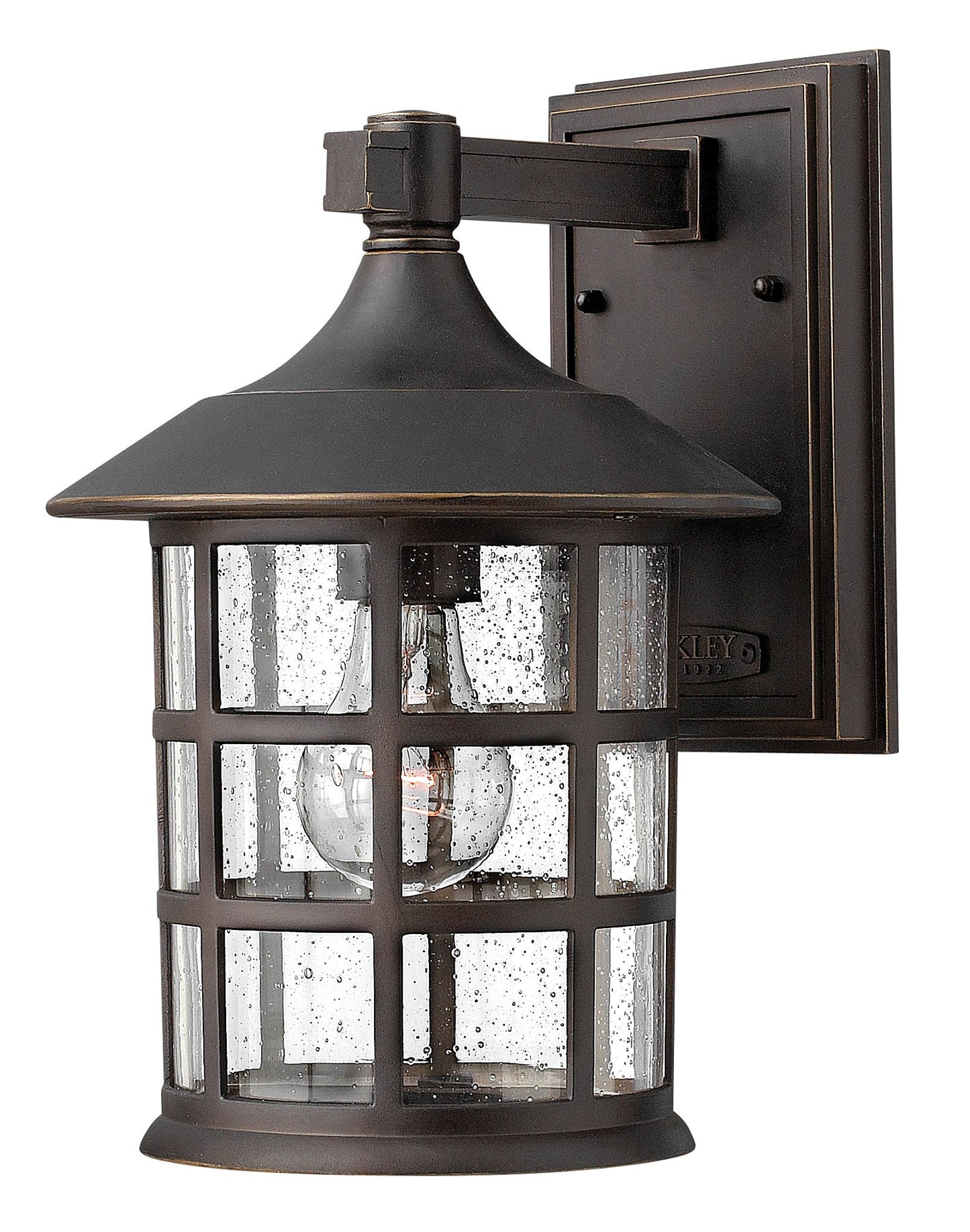 Freeport Small Wall Mount Lantern In Light Bronze Finish