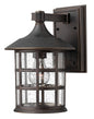 Freeport Small Wall Mount Lantern In Light Bronze Finish