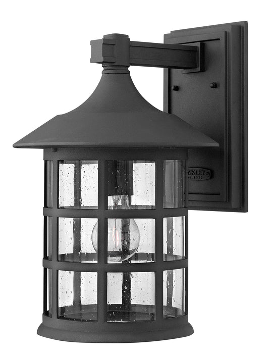 Freeport Medium Wall Mount Lantern In Black Finish