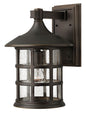 Freeport Medium Wall Mount Lantern In Light Bronze Finish