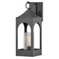 Amina Medium Wall Mount Lantern In Black Finish