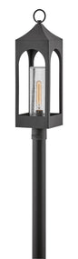 Amina Large Post Top or Pier Mount Lantern In Black Finish