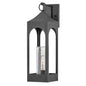 Amina Large Wall Mount Lantern In Black Finish