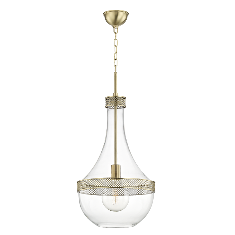 Hagen Pendant with Aged Brass Finish