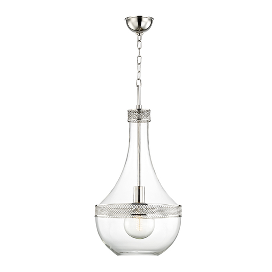 Hagen Pendant with Polished Nickel Finish