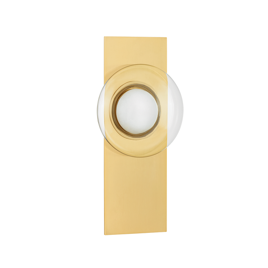 POUND RIDGE WALL SCONCE with AGED BRASS Finish