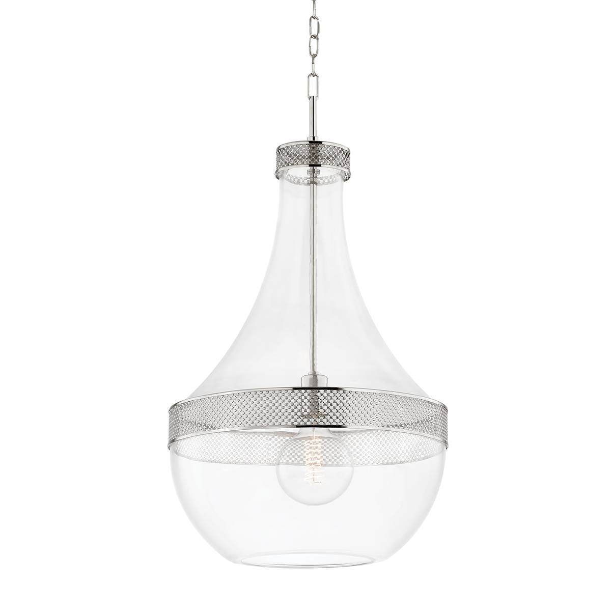 Hagen Pendant with Polished Nickel Finish