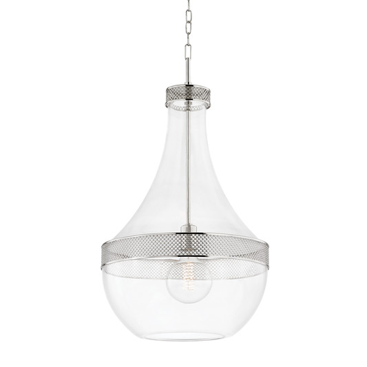 Hagen Pendant with Polished Nickel Finish