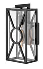 Brixton Medium Wall Mount Lantern In Black Finish
