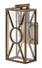 Brixton Medium Wall Mount Lantern In Light Bronze Finish