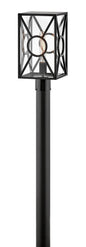 Brixton Medium Post Top or Pier Mount Lantern In Black Finish
