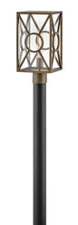Brixton Medium Post Top or Pier Mount Lantern In Light Bronze Finish