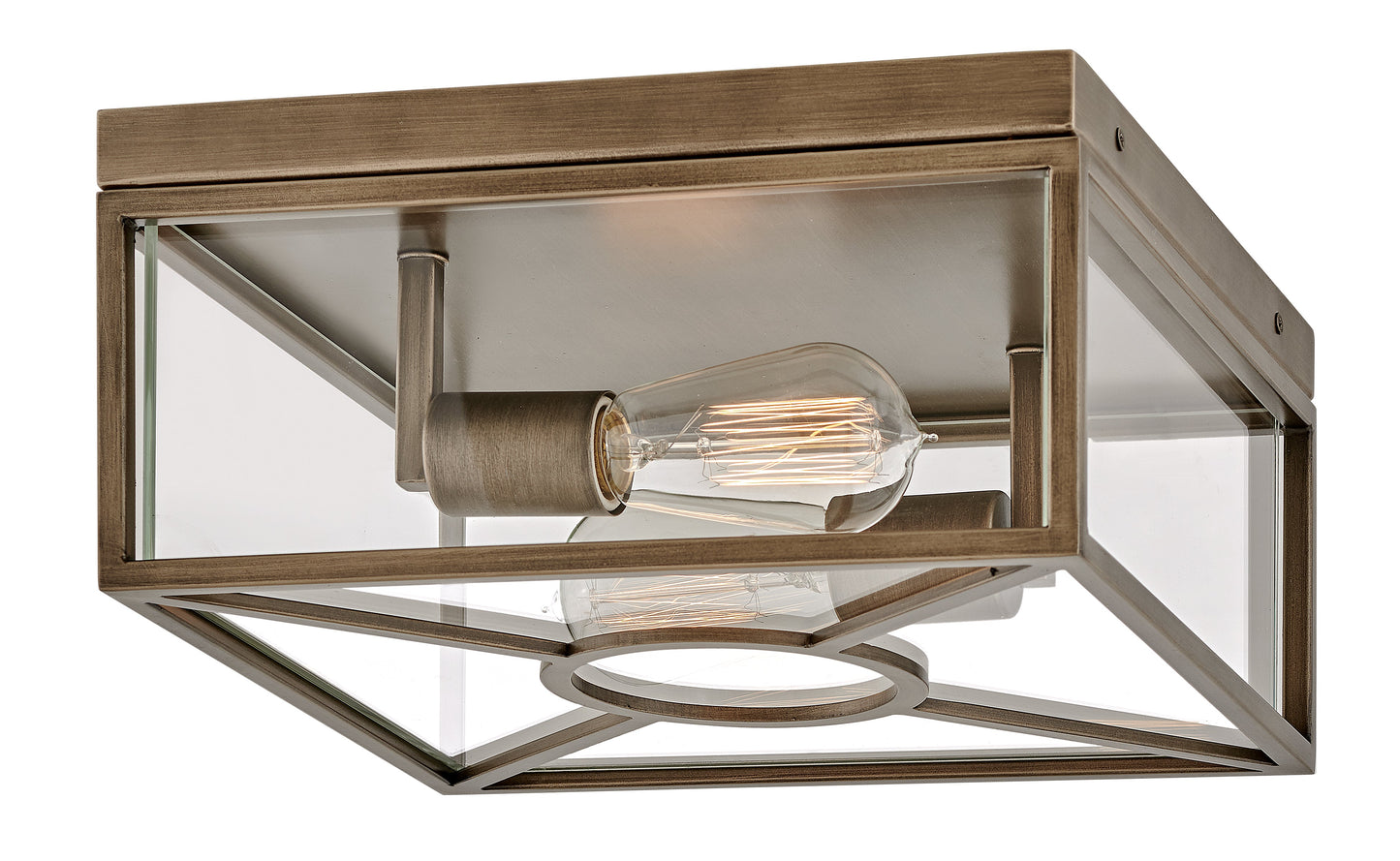 Brixton Small Flush Mount In Light Bronze Finish