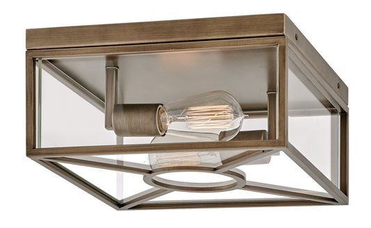 Brixton Small Flush Mount In Light Bronze Finish