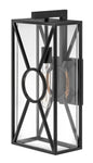 Brixton Medium Wall Mount Lantern In Black Finish