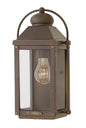 Anchorage Small Wall Mount Lantern In Light Bronze Finish