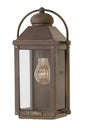 Anchorage Small Wall Mount Lantern In Light Bronze Finish