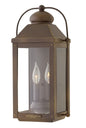 Anchorage Medium Wall Mount Lantern In Light Bronze Finish
