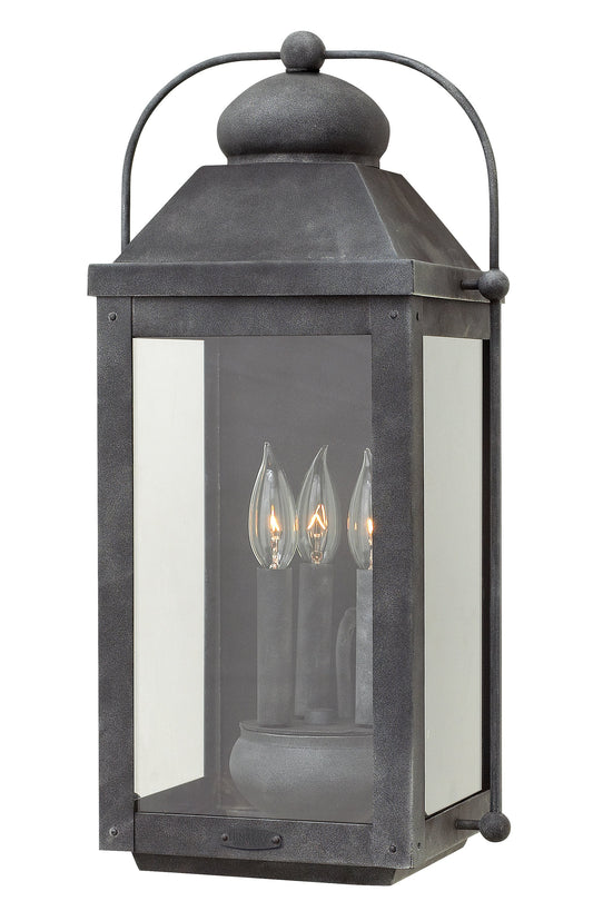 Anchorage Large Wall Mount Lantern In Black Finish