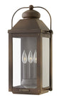 Anchorage Large Wall Mount Lantern In Light Bronze Finish
