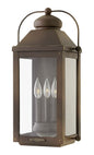 Anchorage Large Wall Mount Lantern In Light Bronze Finish