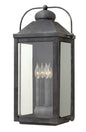 Anchorage Large Wall Mount Lantern In Black Finish