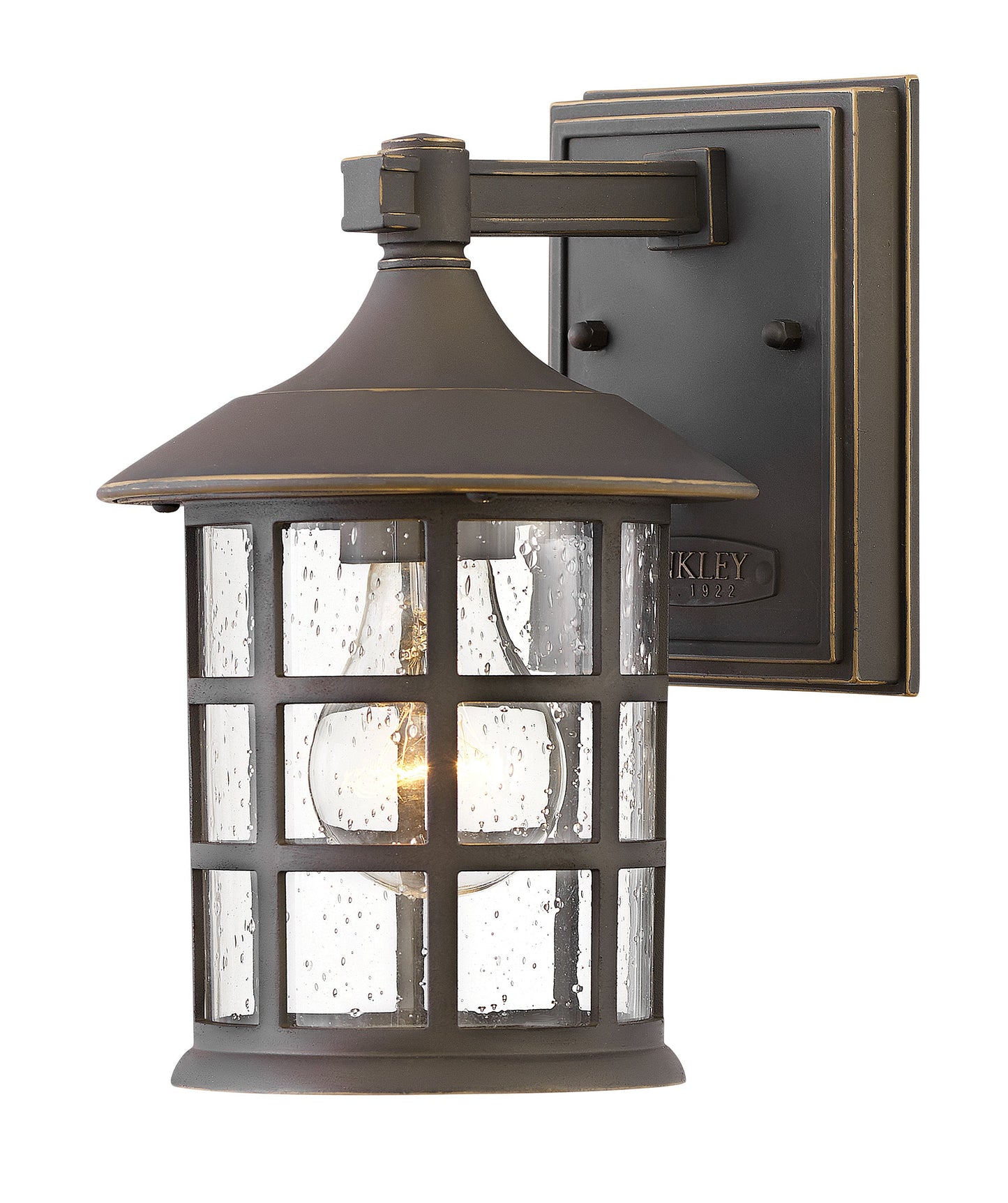 Freeport Coastal Elements Small Wall Mount Lantern In Light Bronze Finish