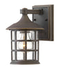 Freeport Coastal Elements Small Wall Mount Lantern In Light Bronze Finish