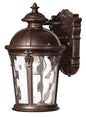 Windsor Small Wall Mount Lantern In Dark Bronze Finish