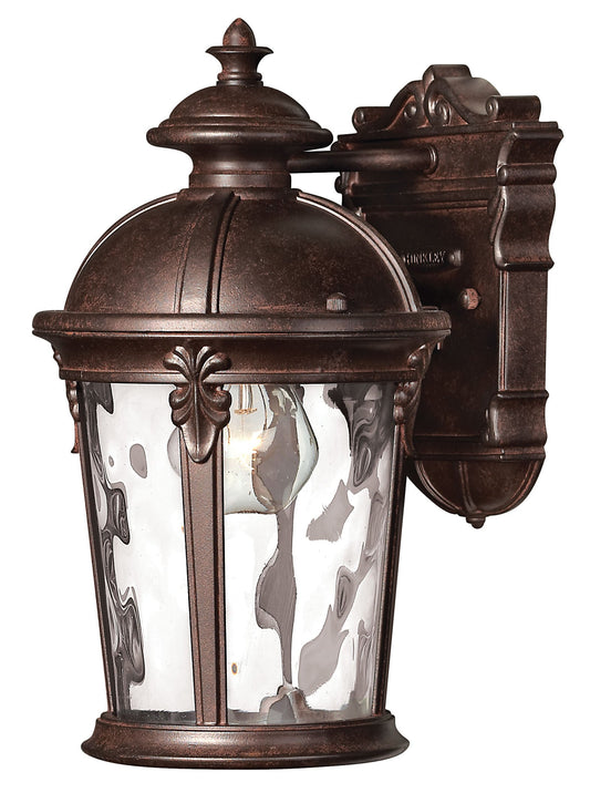 Windsor Small Wall Mount Lantern In Dark Bronze Finish