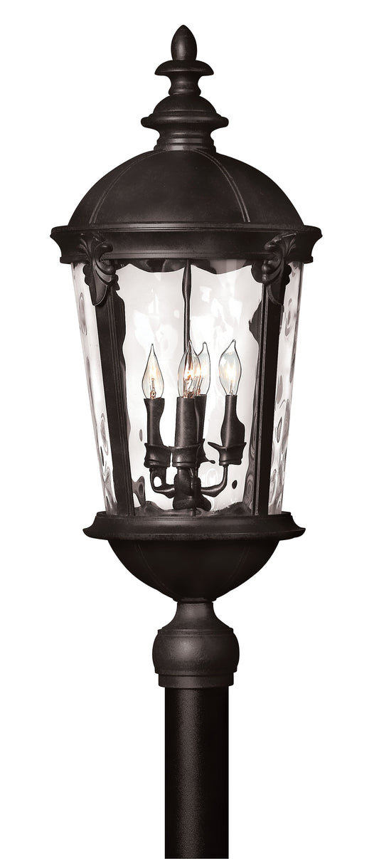 Windsor Large Post Top or Pier Mount Lantern In Black Finish