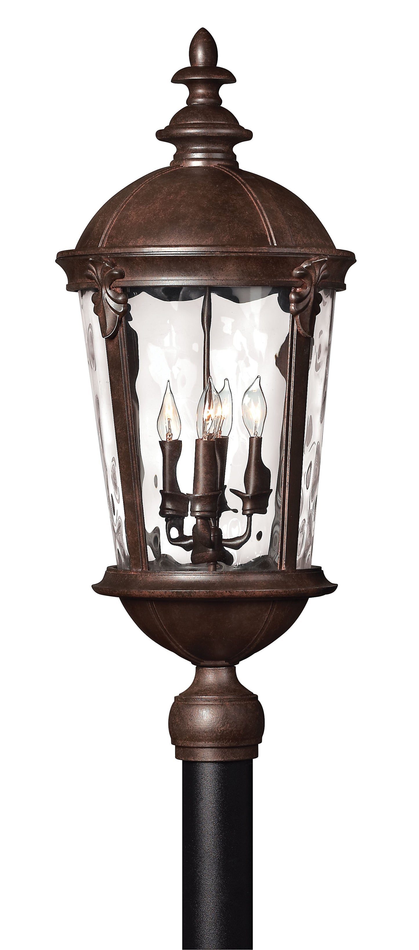 Windsor Large Post Top or Pier Mount Lantern In Dark Bronze Finish