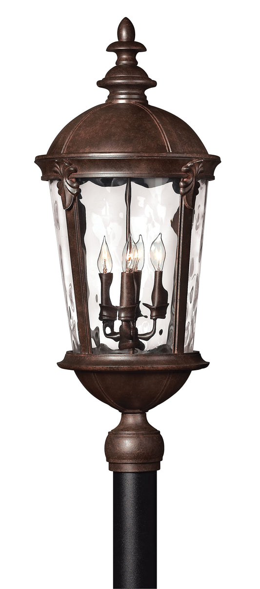 Windsor Large Post Top or Pier Mount Lantern In Dark Bronze Finish