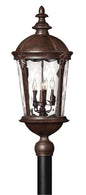 Windsor Large Post Top or Pier Mount Lantern In Dark Bronze Finish