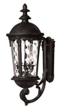 Windsor Large Wall Mount Lantern In Black Finish