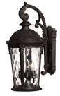 Windsor Medium Wall Mount Lantern In Black Finish