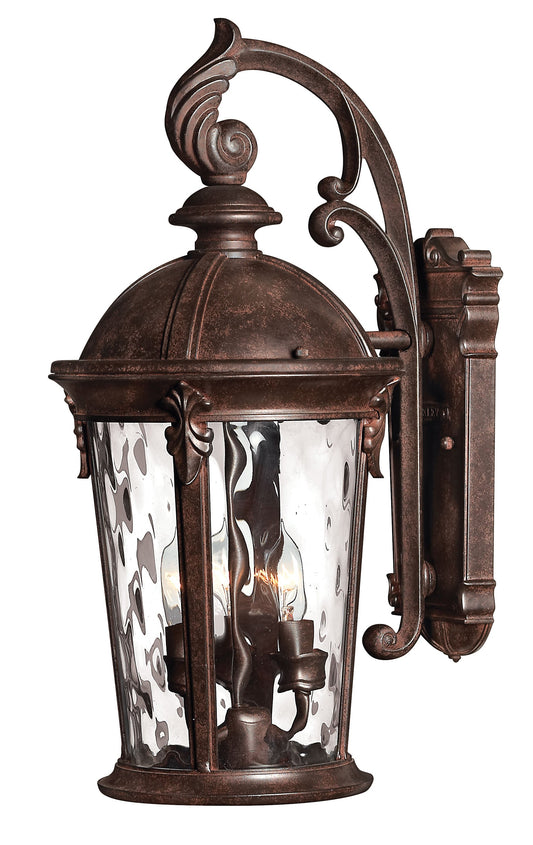 Windsor Medium Wall Mount Lantern In Dark Bronze Finish