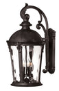 Windsor Large Wall Mount Lantern In Black Finish