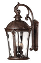Windsor Large Wall Mount Lantern In Dark Bronze Finish