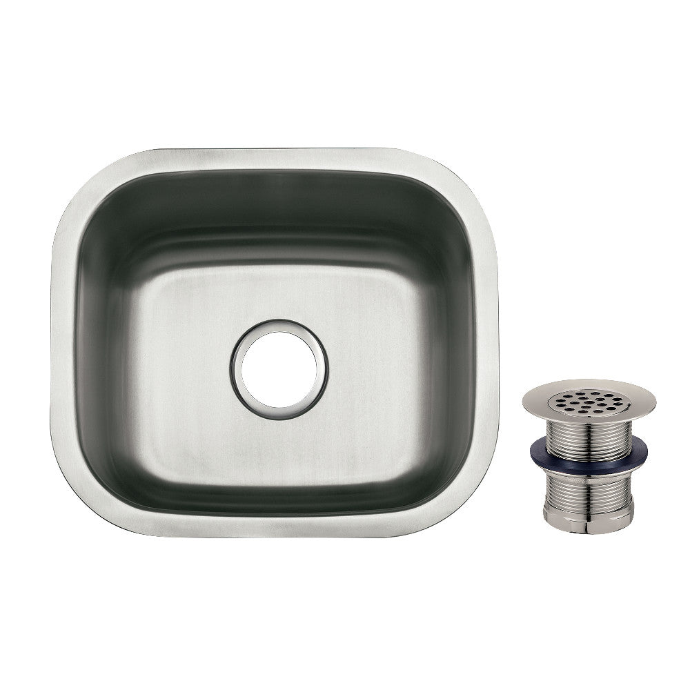 Loft 16 Inch Bar Prep Sink in Brushed Nickel