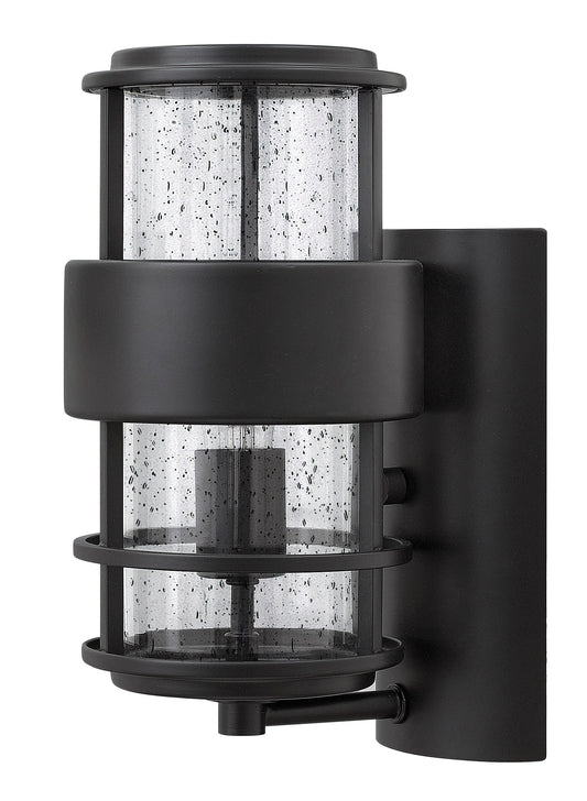 Saturn Small Wall Mount Lantern In Black Finish