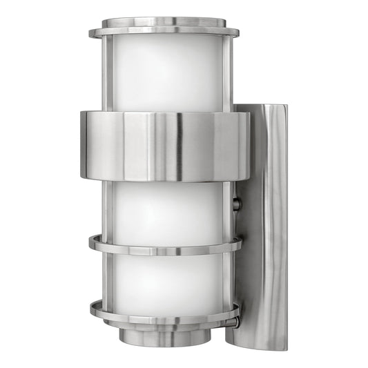 Saturn Medium Wall Mount Lantern In Stainless Finish