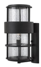 Saturn Medium Wall Mount Lantern In Black Finish