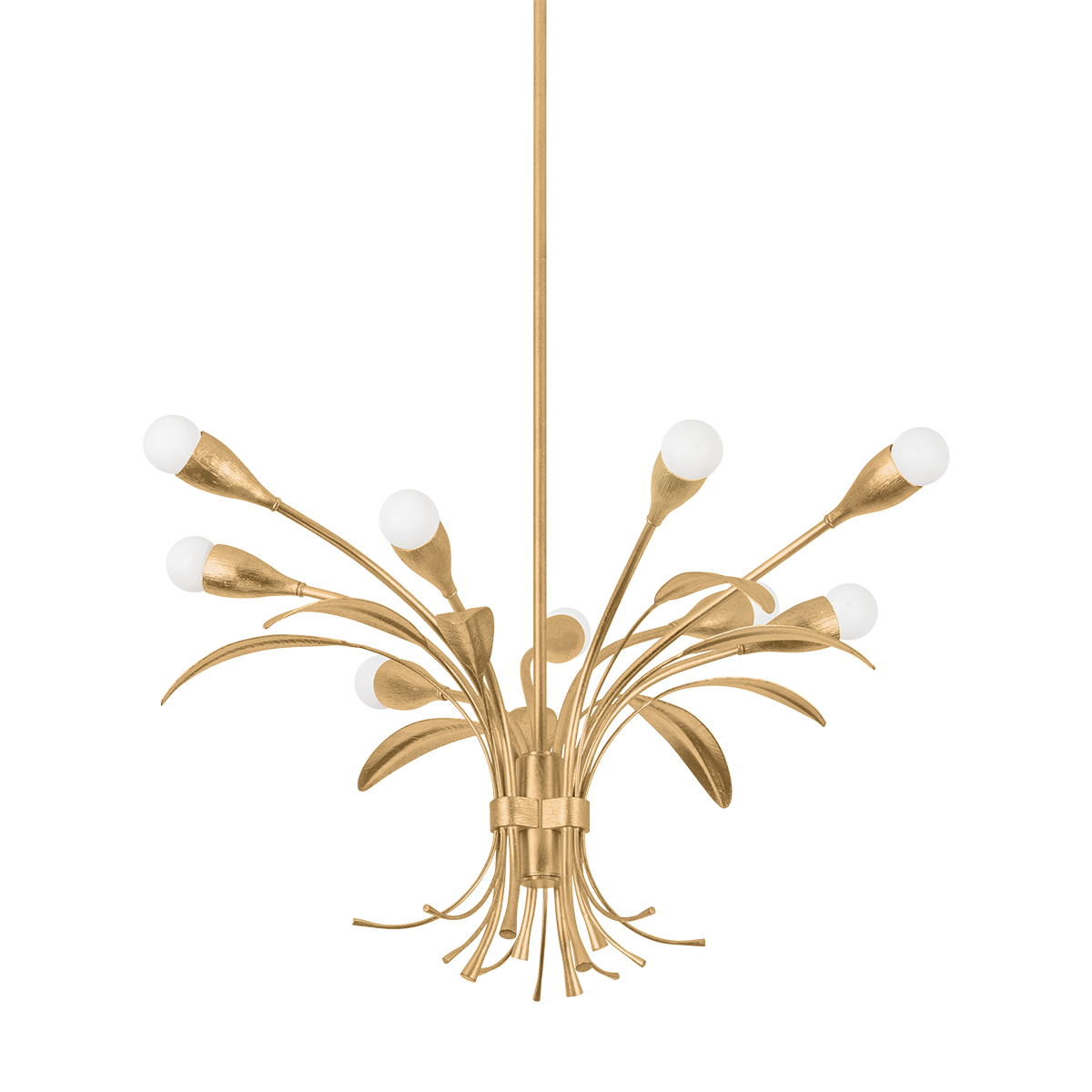 BILSTON Chandelier with Vintage Gold Leaf Finish